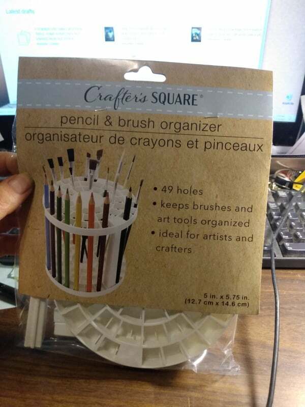 Crafter's Square Pencil & Brush Organizer--49 Holes Easy Assembly