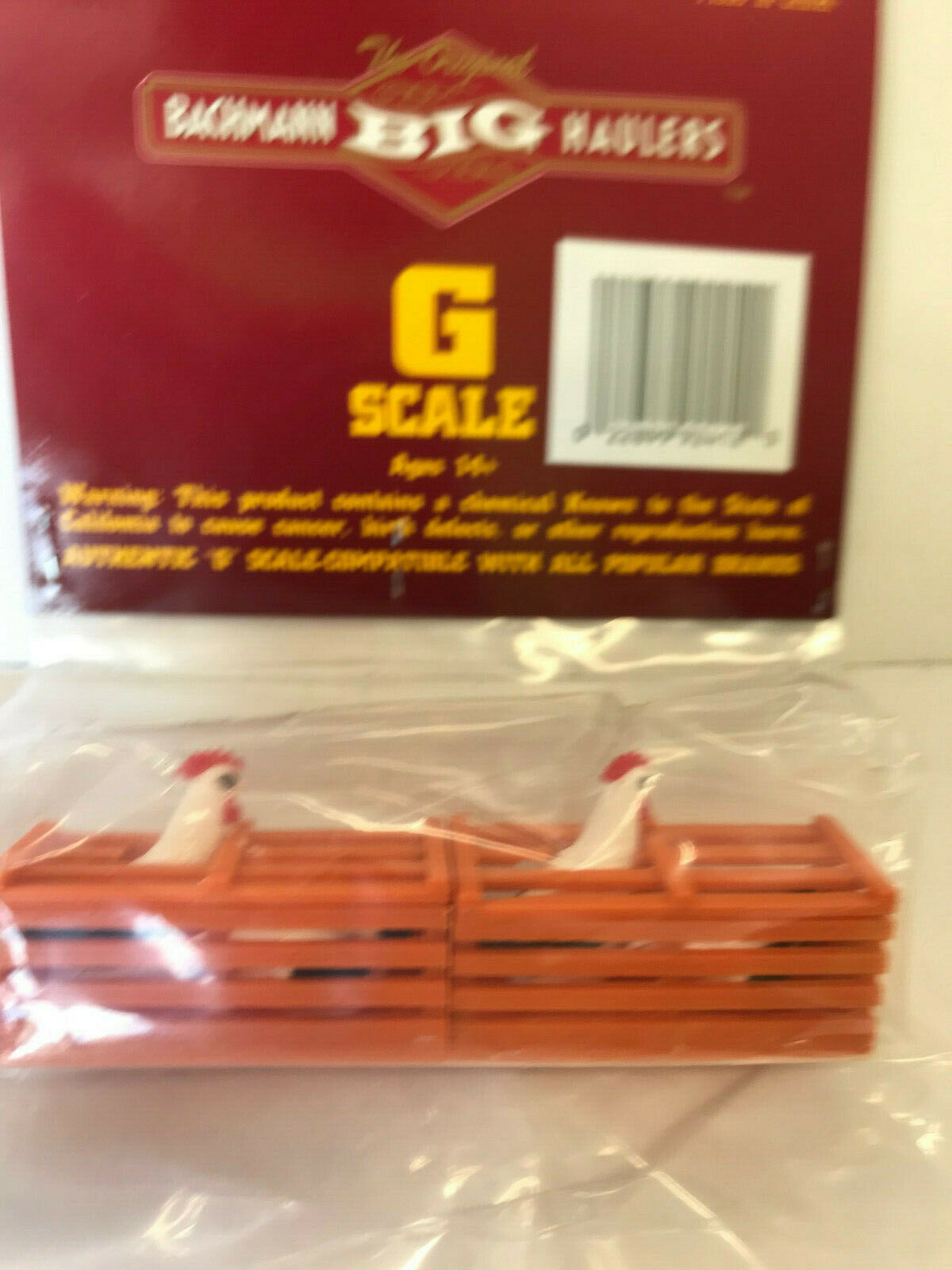 Bachmann 92412 Set Of 2 G Scale Crates With Chickens Discontinued & Sold Out New