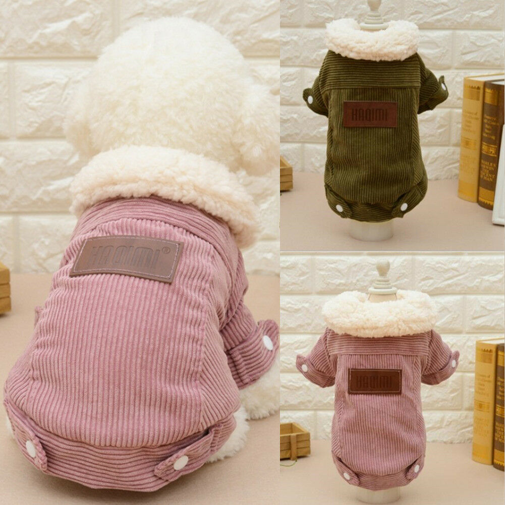 Soft Windproof Fleece Lined Warm Dog Jacket For Puppy Winter Cold Weather Coat