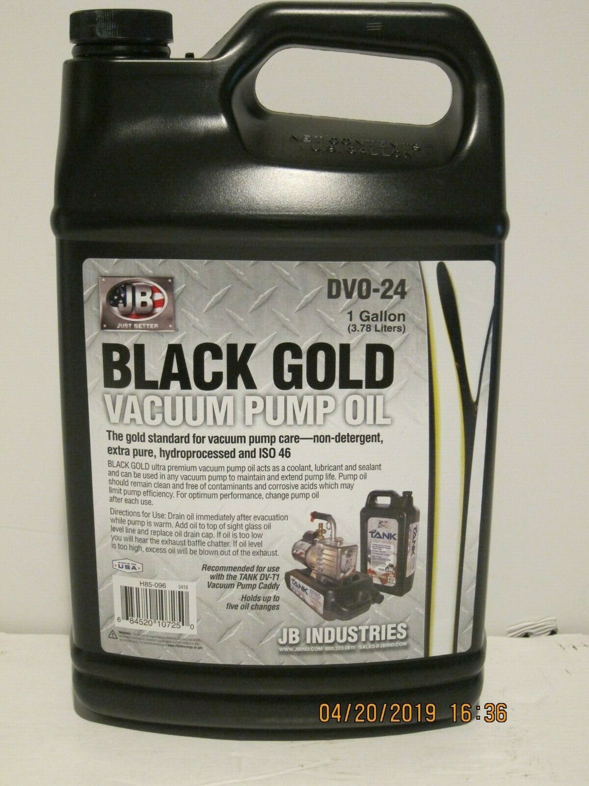 Jb Dvo-24 Black Gold Deep Vacuum Pump Oil- Gallon, Free Ship New In Sealed Jug!!