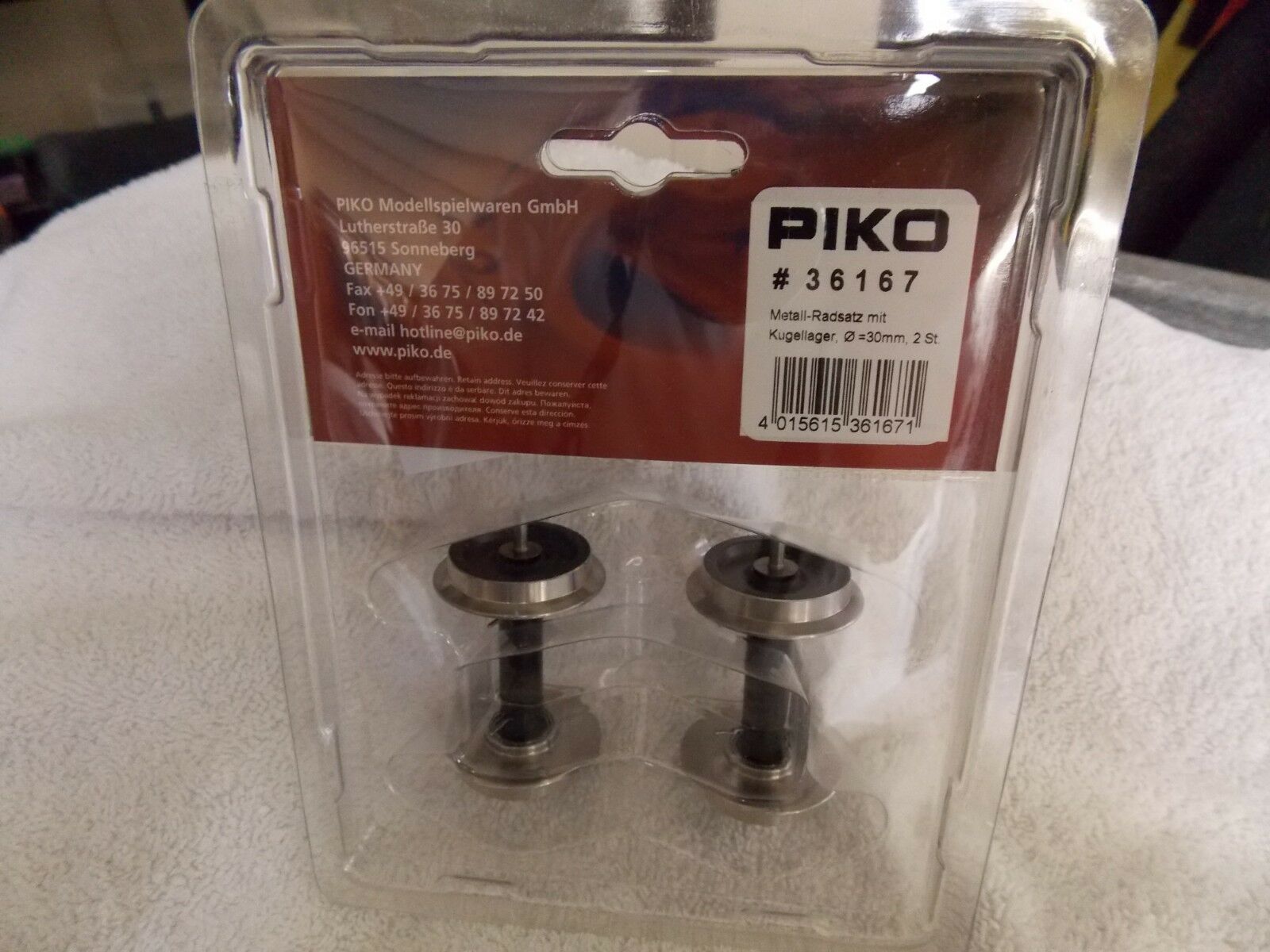 Lgb & Piko’s 30mm Ball Bearing Metal Wheelsets W/custom Slide On Wire Connectors