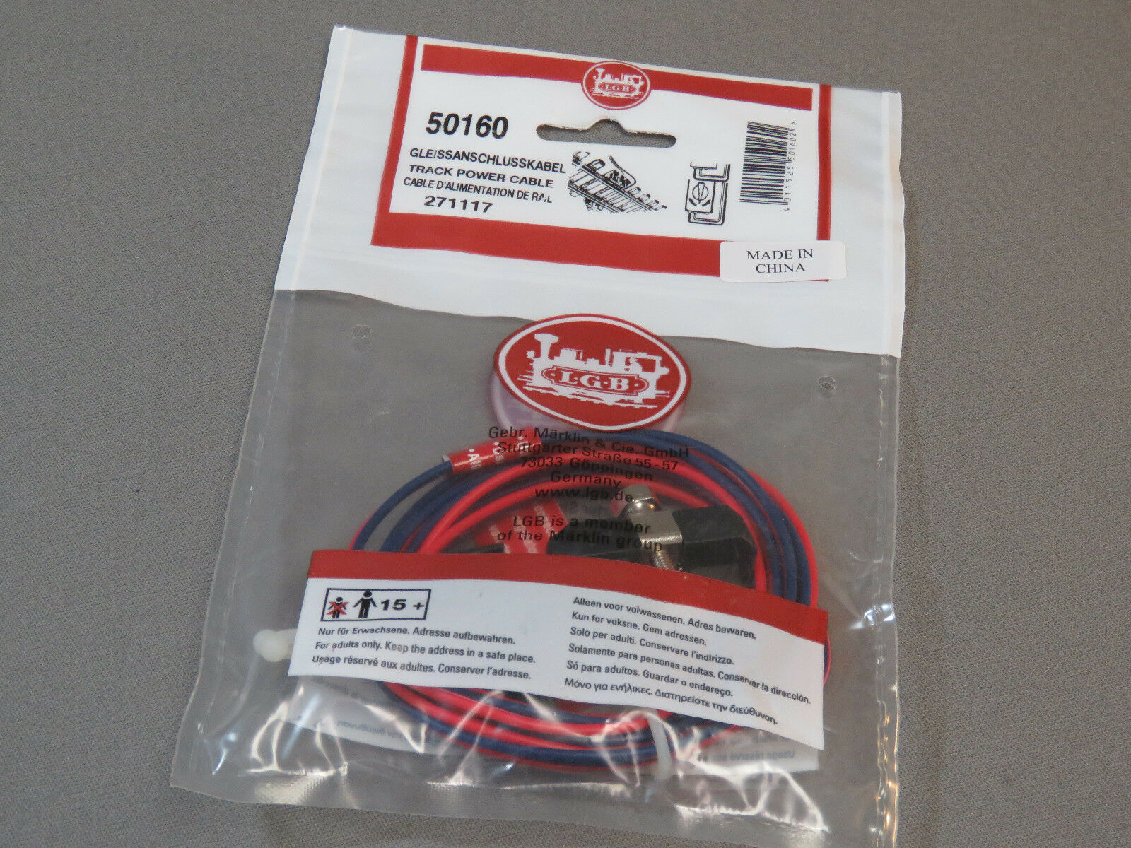 Lgb Track Power Cable G Scale Connectors Terminal Wire Aristo Craft 50160 New