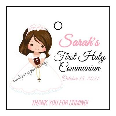 12 Personalized First Holy Communion Confirmation Gift Hang Tags For Favors