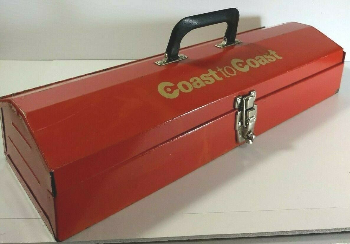 Vintage Coast To Coast Red Tool Box - Great For Art Supplies And Tools