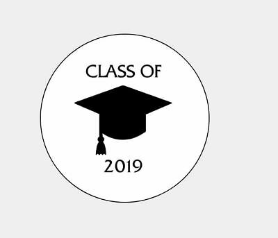 Personalized Class Of 2019 Graduation 1" Round Envelope Seals Custom Labels