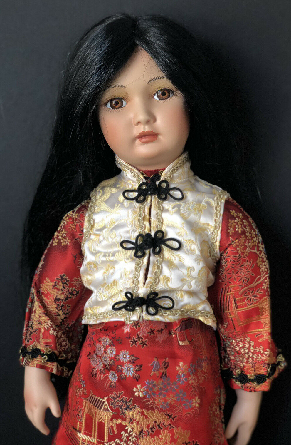 Reproduction Oriental Simon Halbig 21” Porc Doll Mitushi Patricia Loveless